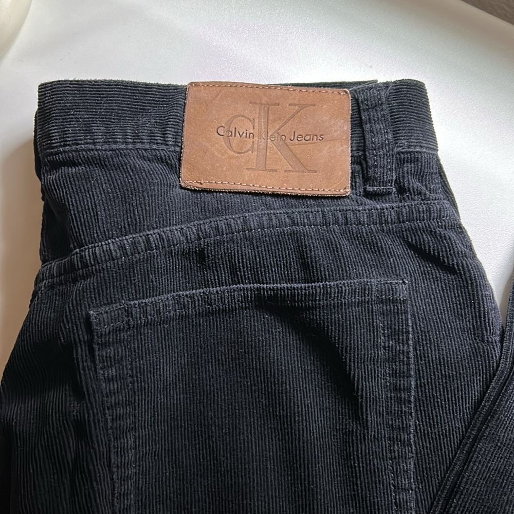 Vintage Corduroy Calvin Klein Jeans Black Size 10 100% Cotton